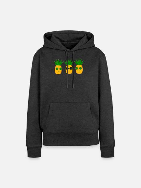 Cooles Ananasgläser Weihnachtsgeschenk - Frauen Premium Bio Hoodie - Anthrazit meliert