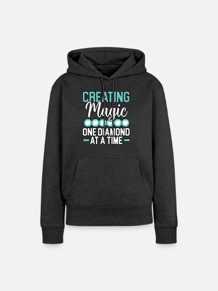 Diamantmalerei Handwerkszeug Diamantmaler - Frauen Premium Bio Hoodie - Anthrazit meliert