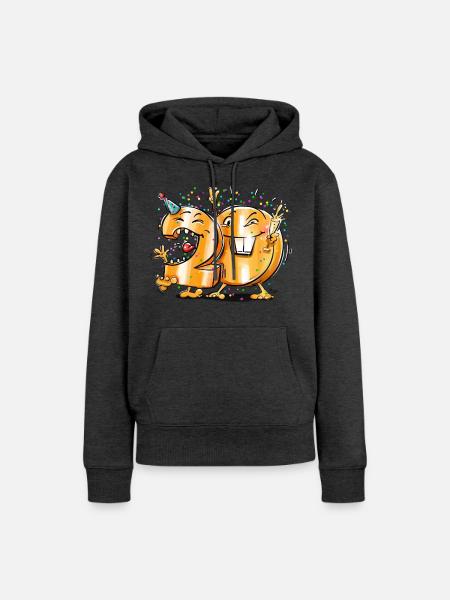 20. Geburtstag - Frauen Premium Bio Hoodie - Anthrazit meliert