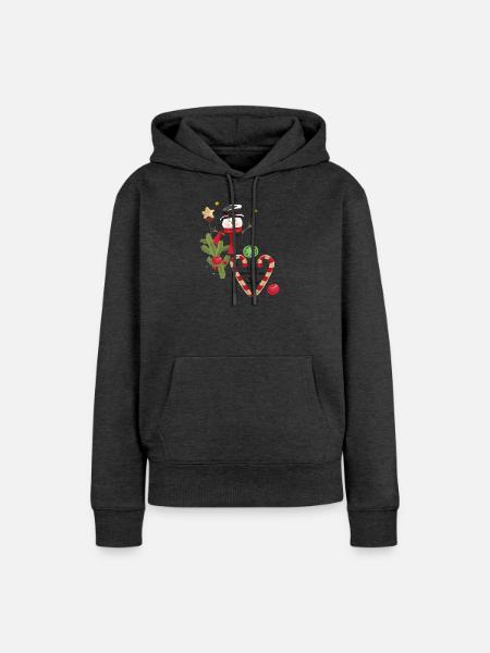 Frohe Weihnachten mein Schatz - Frauen Premium Bio Hoodie - Anthrazit meliert