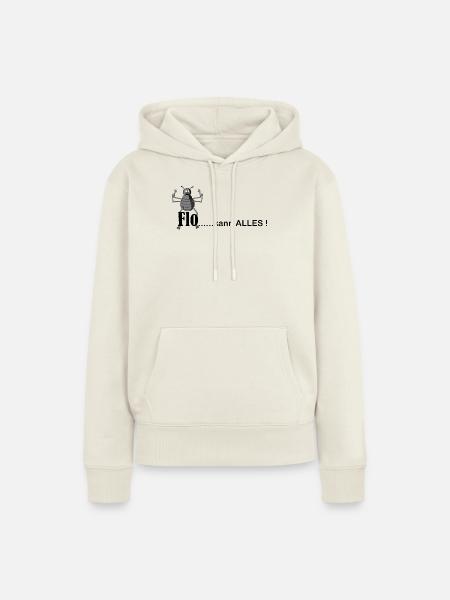floh kann alles - Frauen Premium Bio Hoodie - Naturweiß