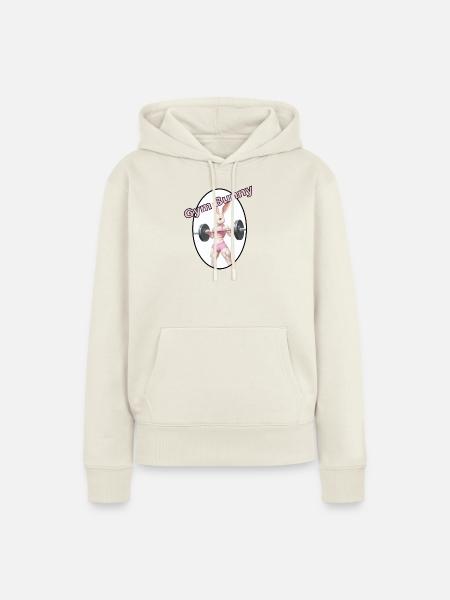 Gym Bunny - Frauen Premium Bio Hoodie - Naturweiß