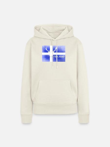 Finland wildlife Finnland Fahne - Frauen Premium Bio Hoodie - Naturweiß