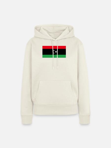 Libyen - Frauen Premium Bio Hoodie - Naturweiß