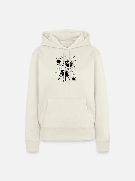 Klecks Paar - Frauen Premium Bio Hoodie - Naturweiß
