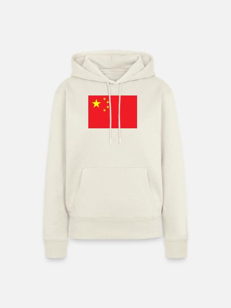 China - Frauen Premium Bio Hoodie - Naturweiß