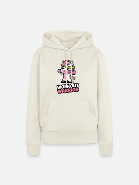 Workout Krieger - Frauen Premium Bio Hoodie - Naturweiß