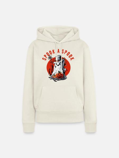Erschrecke einen Spuk! - Frauen Premium Bio Hoodie - Naturweiß