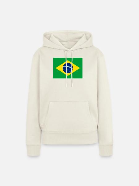 Brazilien - Frauen Premium Bio Hoodie - Naturweiß
