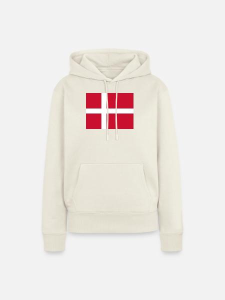 Dänemark - Frauen Premium Bio Hoodie - Naturweiß