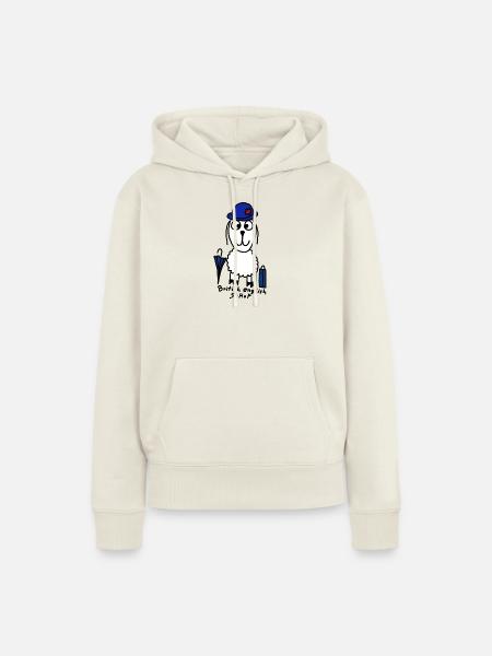 British English ScHoF - Frauen Premium Bio Hoodie - Naturweiß