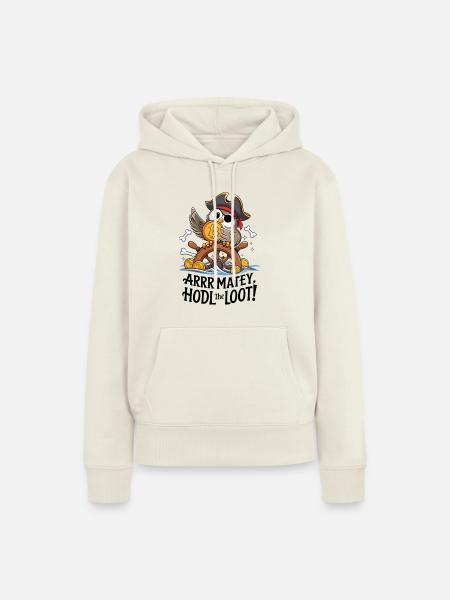 Hodl Die Beute! - Frauen Premium Bio Hoodie - Naturweiß