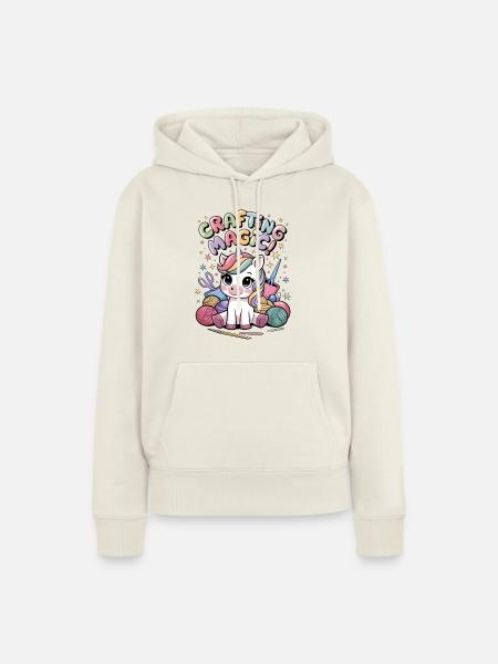 Magie herstellen! - Frauen Premium Bio Hoodie - Naturweiß