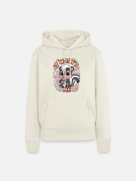 Ich war es nicht - Frauen Premium Bio Hoodie - Naturweiß