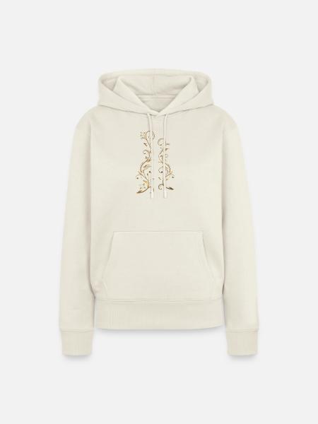 Blumenranken - Frauen Premium Bio Hoodie - Naturweiß