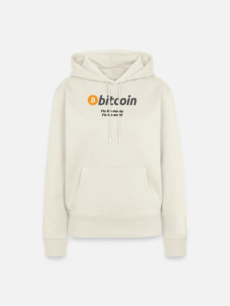 Fixthemoney - Frauen Premium Bio Hoodie - Naturweiß
