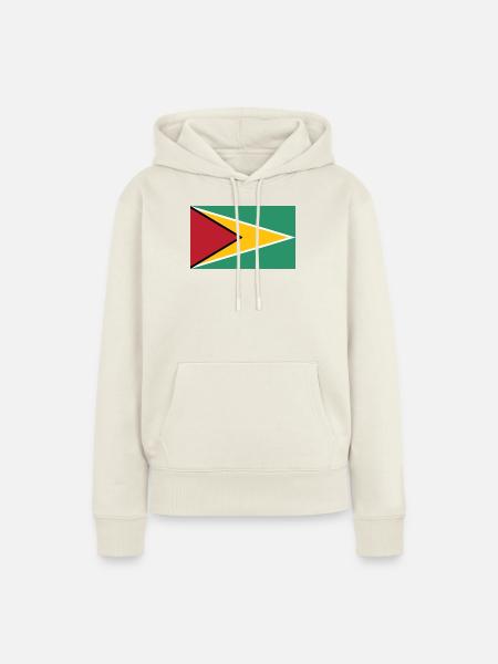 Guyana - Frauen Premium Bio Hoodie - Naturweiß