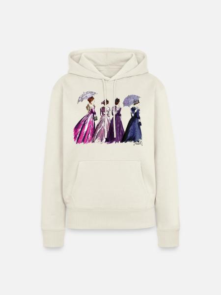 Arlesischer Regenschirm - Frauen Premium Bio Hoodie - Naturweiß