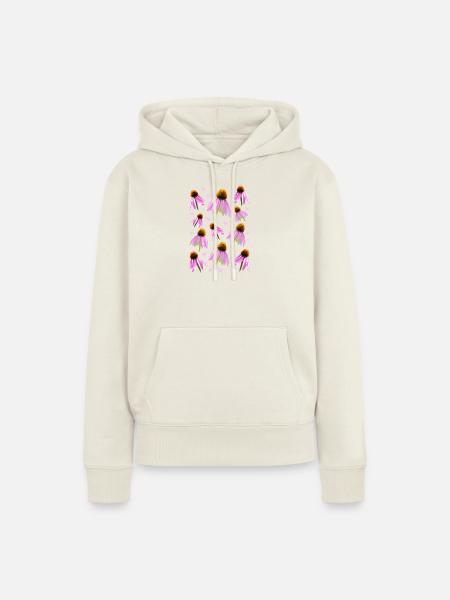 Sonnenhut coneflower - Frauen Premium Bio Hoodie - Naturweiß