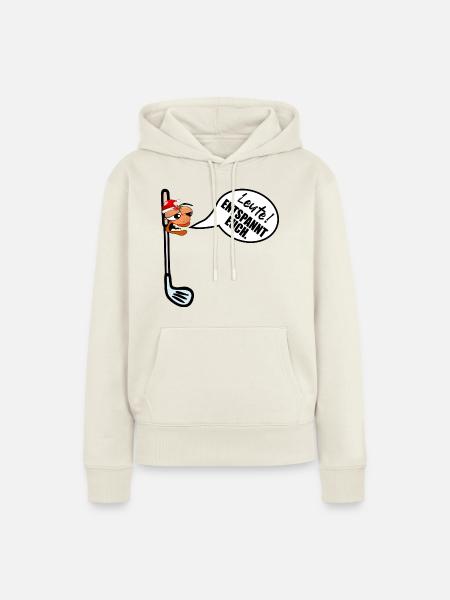 Weihnachten Golfschläger Weihnachtsstress - Frauen Premium Bio Hoodie - Naturweiß