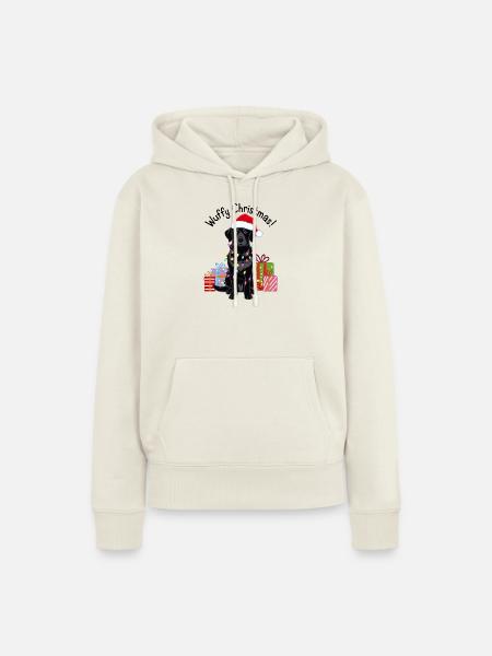 Hund Weihnachten Hunde Weihnachtspullover - Frauen Premium Bio Hoodie - Naturweiß