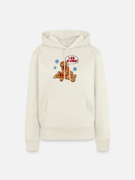Leb-Kuchen – Weihnachten für alle - Frauen Premium Bio Hoodie - Naturweiß