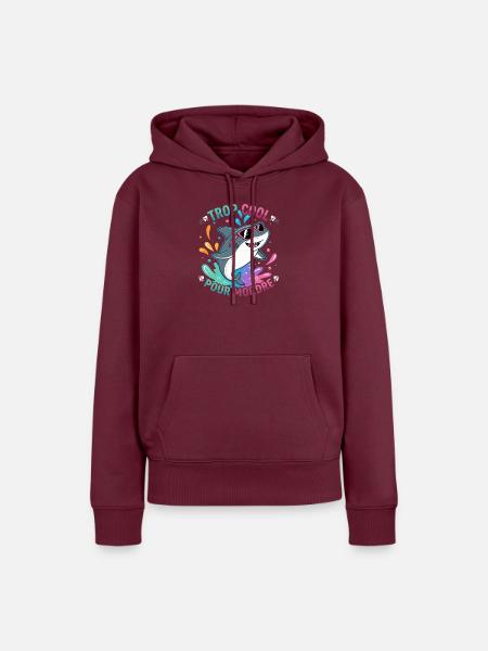 Hai zu cool zum Beißen - Frauen Premium Bio Hoodie - Burgunderrot