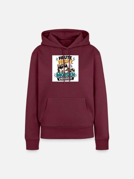 „Lustige Sprüche & kreative Designs“. - Frauen Premium Bio Hoodie - Burgunderrot