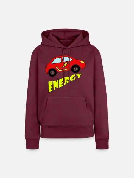 Elektroauto grüne Energie Umweltschutz Statement - Frauen Premium Bio Hoodie - Burgunderrot