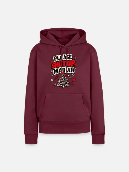 Festliches Sass-Weihnachtsbaum-Meme - Frauen Premium Bio Hoodie - Burgunderrot