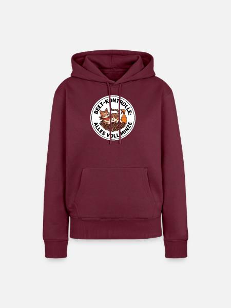 Katzenminze Beet-Kontrolle Katze Garten Kraut - Frauen Premium Bio Hoodie - Burgunderrot