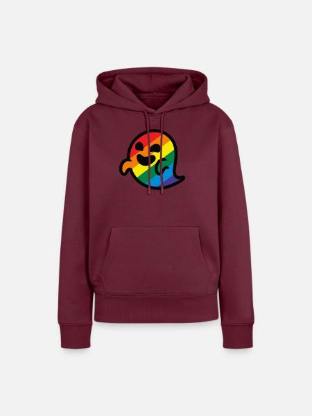 Stolz Regenbogengeist - Frauen Premium Bio Hoodie - Burgunderrot