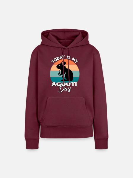 Aguti Agouti - Frauen Premium Bio Hoodie - Burgunderrot