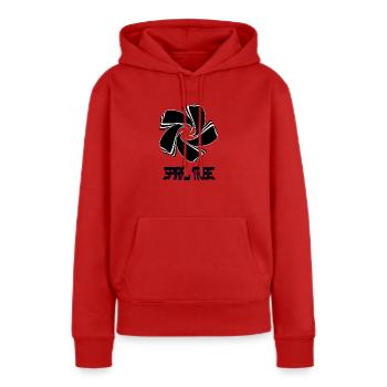 Spiral Tribe - Frauen Premium Bio Hoodie - Rot - Vorne - Julia (174cm)