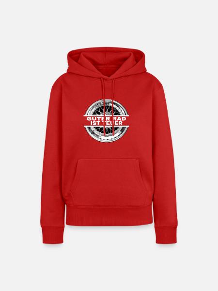 Guter Rad ist teuer - Frauen Premium Bio Hoodie - Rot