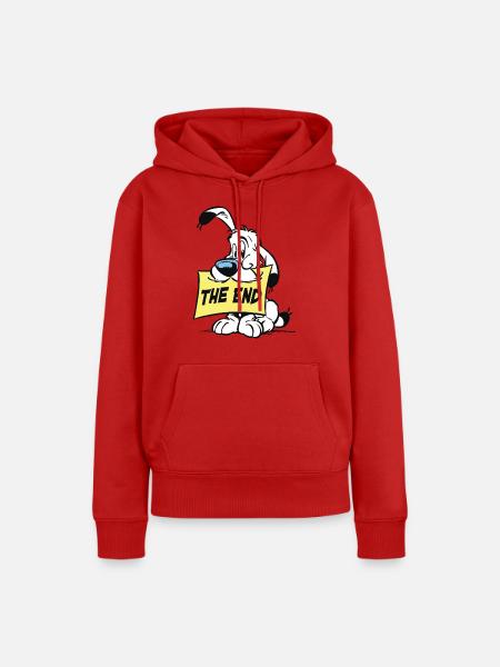 Asterix & Obelix - Idefix 'The End' - Frauen Premium Bio Hoodie - Rot