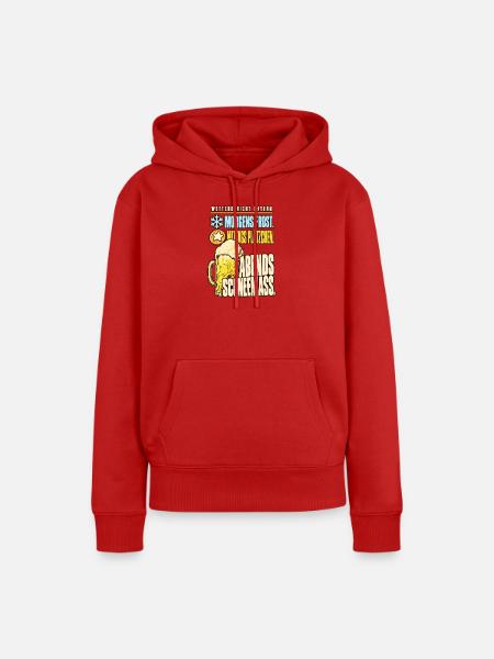Wetterbericht Bayern Schneemaß - Frauen Premium Bio Hoodie - Rot