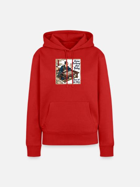 Keine_Buchung_ohne_Beleg_-_Ukiyo-e - Frauen Premium Bio Hoodie - Rot