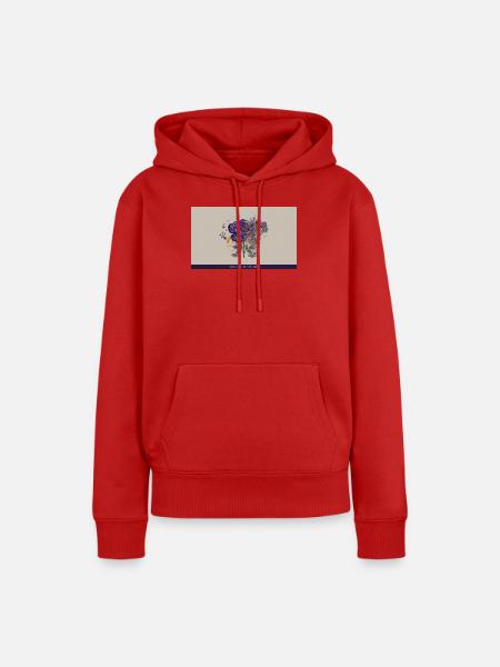 Kosmosrose: Nebelblütenstrauß - Frauen Premium Bio Hoodie - Rot