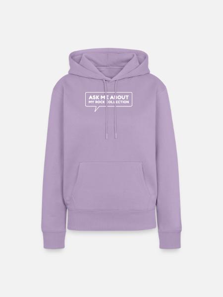 Frag mich nach meiner Steinsammlung - Frauen Premium Bio Hoodie - Lavendel