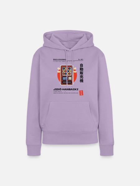 Japanischer Getränkeautomat Jidohanbaiki - Frauen Premium Bio Hoodie - Lavendel