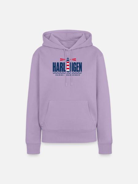 Harlingen Harns Friesland Leuchtturm Waddensee - Frauen Premium Bio Hoodie - Lavendel