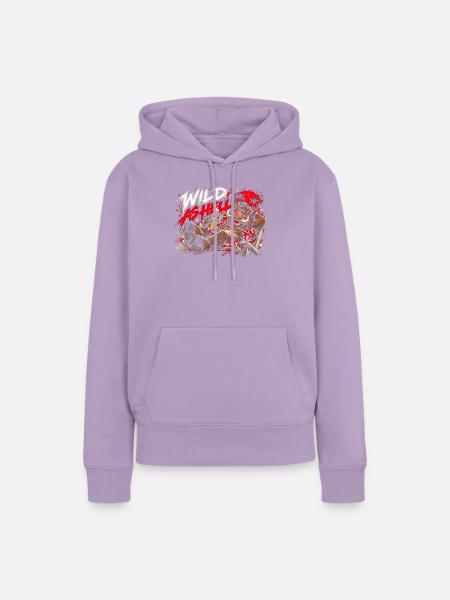 Wild As Hell Wildschwein mit Bier - Frauen Premium Bio Hoodie - Lavendel
