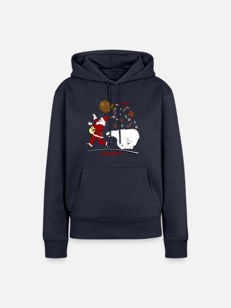Weihnachtsmann - Frauen Premium Bio Hoodie - Navy