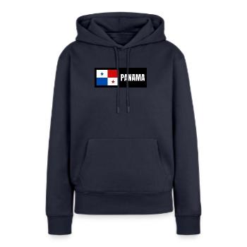 Drapeau du Panama - Sweat à capuche Premium bio Femme - bleu marine - Devant - Julia (174cm)