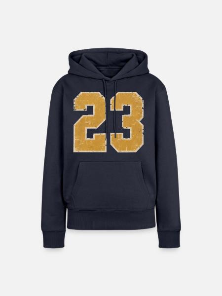 College-23-30cm- - Frauen Premium Bio Hoodie - Navy