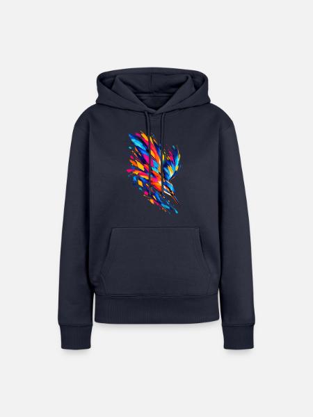 Prismatischer Eisväger - Frauen Premium Bio Hoodie - Navy