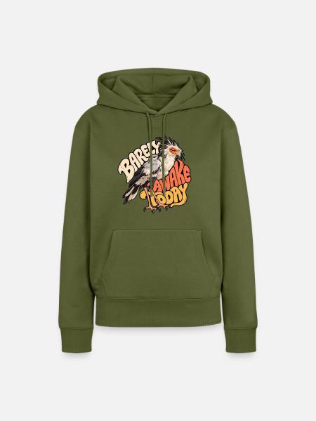 Wachvogel: Heute kaum wach - Frauen Premium Bio Hoodie - Khaki
