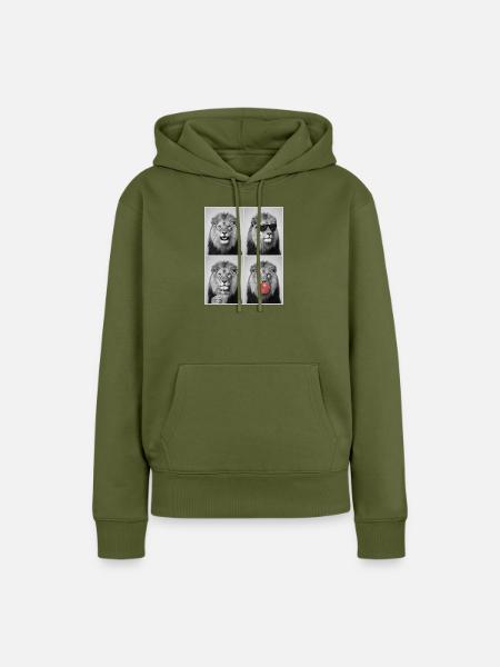 Löwen Löwe - Frauen Premium Bio Hoodie - Khaki
