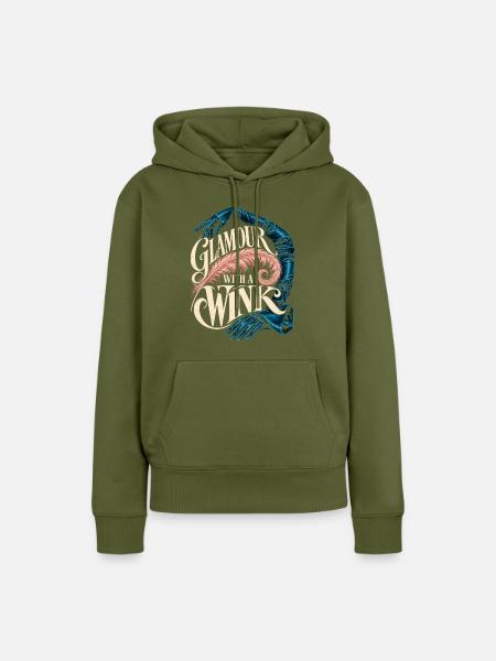 Burlesque Glamour With A Wink - Frauen Premium Bio Hoodie - Khaki